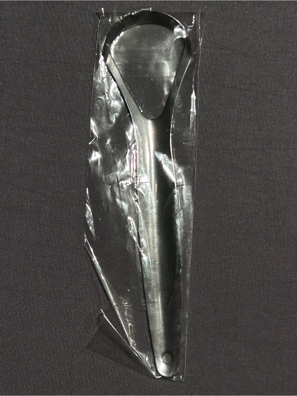 Guru Nanda Silver Tone Metal Tongue Scraper - New in Packaging